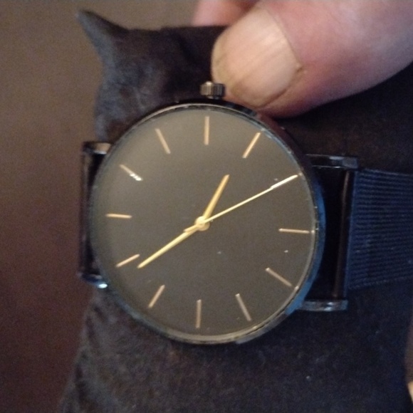 2 for 😉$20 Black/Goldtone Stainless Steel Mesh Men's Watch - Picture 1 of 2